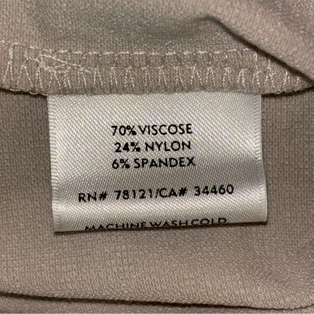 Eileen Fisher Wide Leg Stretch Khaki Pants - Picture 4 of 5